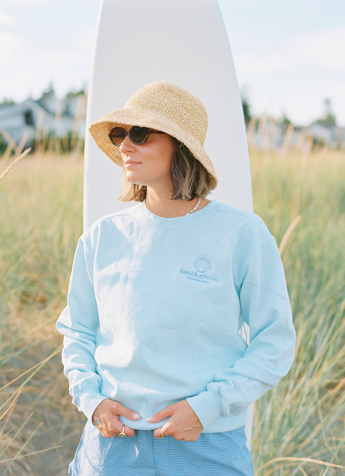 signature blue crewneck