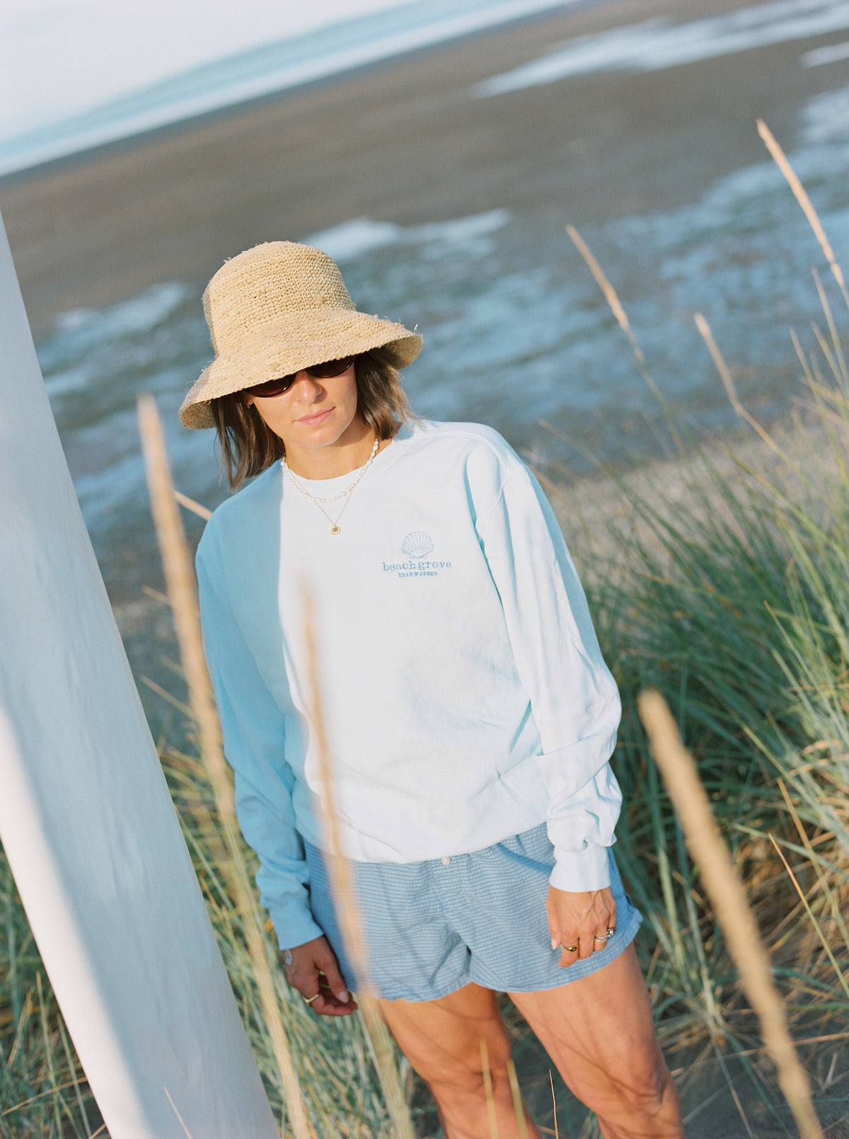 signature blue crewneck